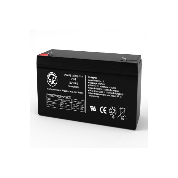 Battery Clerk AJC Emergi-Lite LSM36 Emergency Light Replacement Battery 10Ah, 6V, F1 AJC-C10S-I-0-188257 - main
